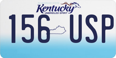 KY license plate 156USP