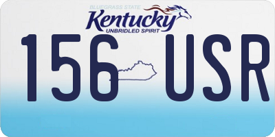 KY license plate 156USR