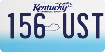 KY license plate 156UST