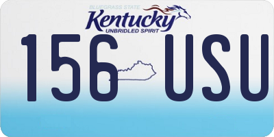 KY license plate 156USU