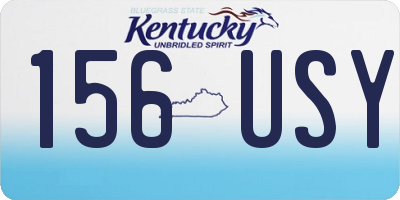 KY license plate 156USY