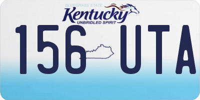KY license plate 156UTA