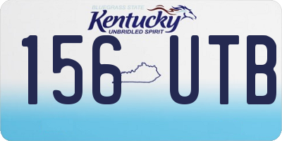 KY license plate 156UTB