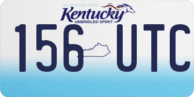 KY license plate 156UTC
