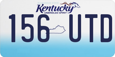 KY license plate 156UTD