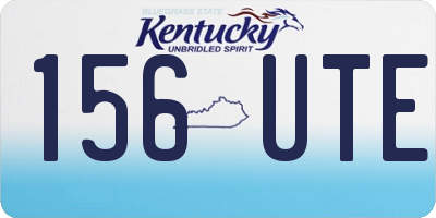 KY license plate 156UTE
