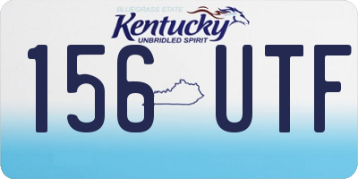 KY license plate 156UTF