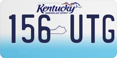 KY license plate 156UTG