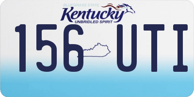 KY license plate 156UTI
