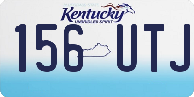 KY license plate 156UTJ