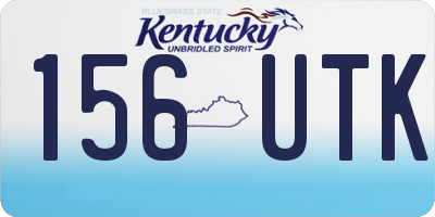 KY license plate 156UTK