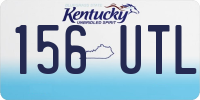 KY license plate 156UTL