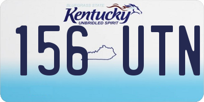 KY license plate 156UTN