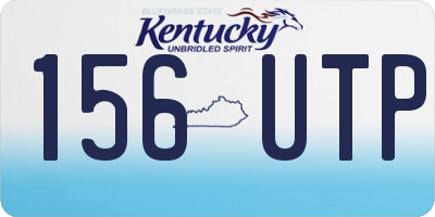 KY license plate 156UTP
