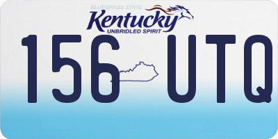 KY license plate 156UTQ