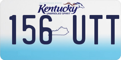 KY license plate 156UTT