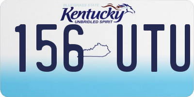 KY license plate 156UTU