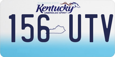 KY license plate 156UTV