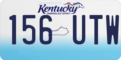 KY license plate 156UTW