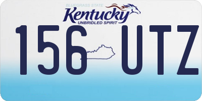 KY license plate 156UTZ