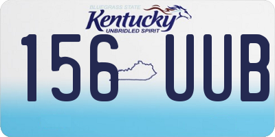 KY license plate 156UUB