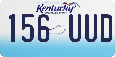 KY license plate 156UUD