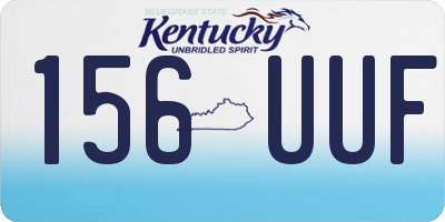 KY license plate 156UUF