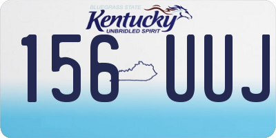 KY license plate 156UUJ