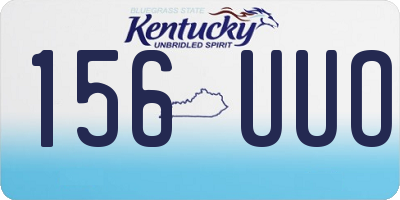 KY license plate 156UUO