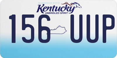 KY license plate 156UUP