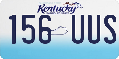 KY license plate 156UUS