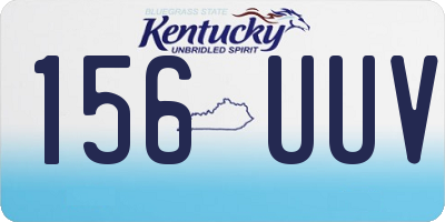 KY license plate 156UUV