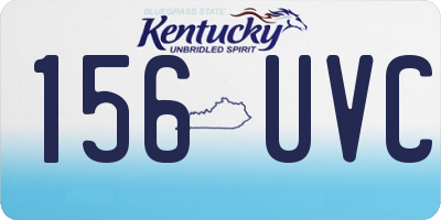 KY license plate 156UVC