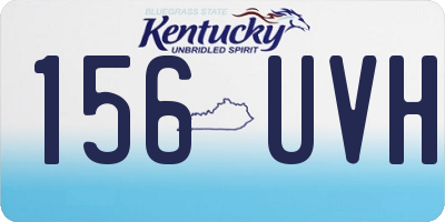 KY license plate 156UVH