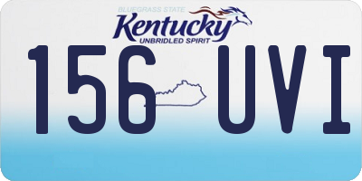 KY license plate 156UVI