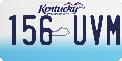KY license plate 156UVM