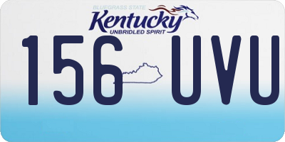 KY license plate 156UVU