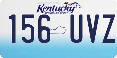 KY license plate 156UVZ