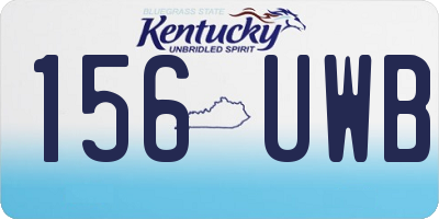 KY license plate 156UWB