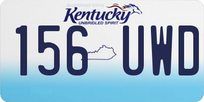 KY license plate 156UWD