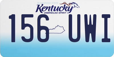 KY license plate 156UWI
