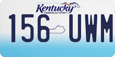 KY license plate 156UWM