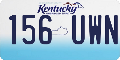 KY license plate 156UWN