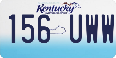 KY license plate 156UWW