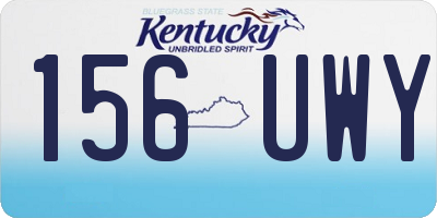 KY license plate 156UWY