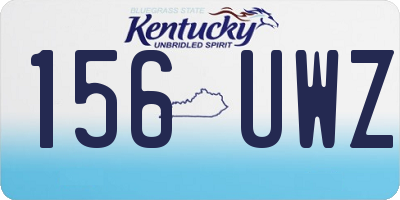 KY license plate 156UWZ
