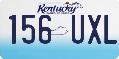 KY license plate 156UXL