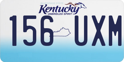 KY license plate 156UXM