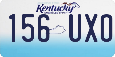 KY license plate 156UXO