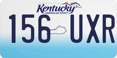 KY license plate 156UXR